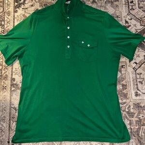 Criquet Men's Kelly Green Short-Sleeve Henley Polo